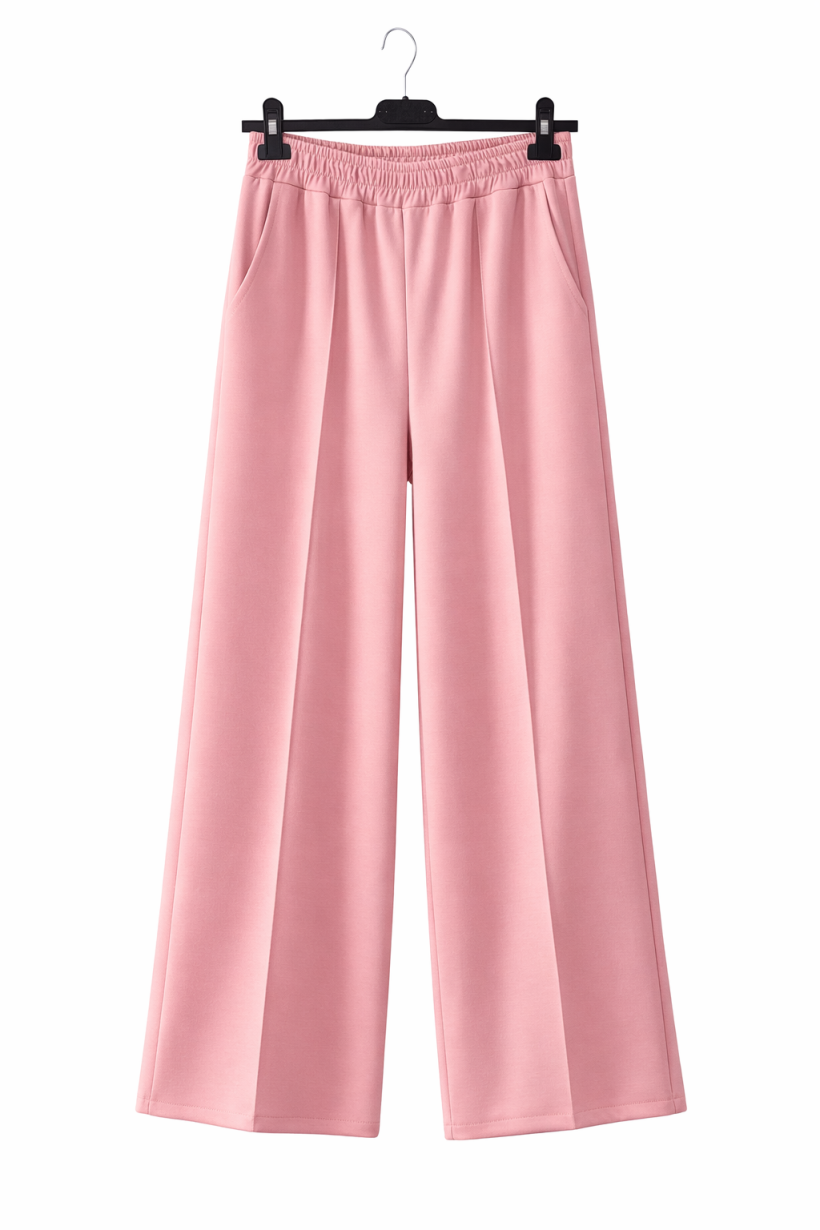 Spodnie szerokie masełko różowe 1940