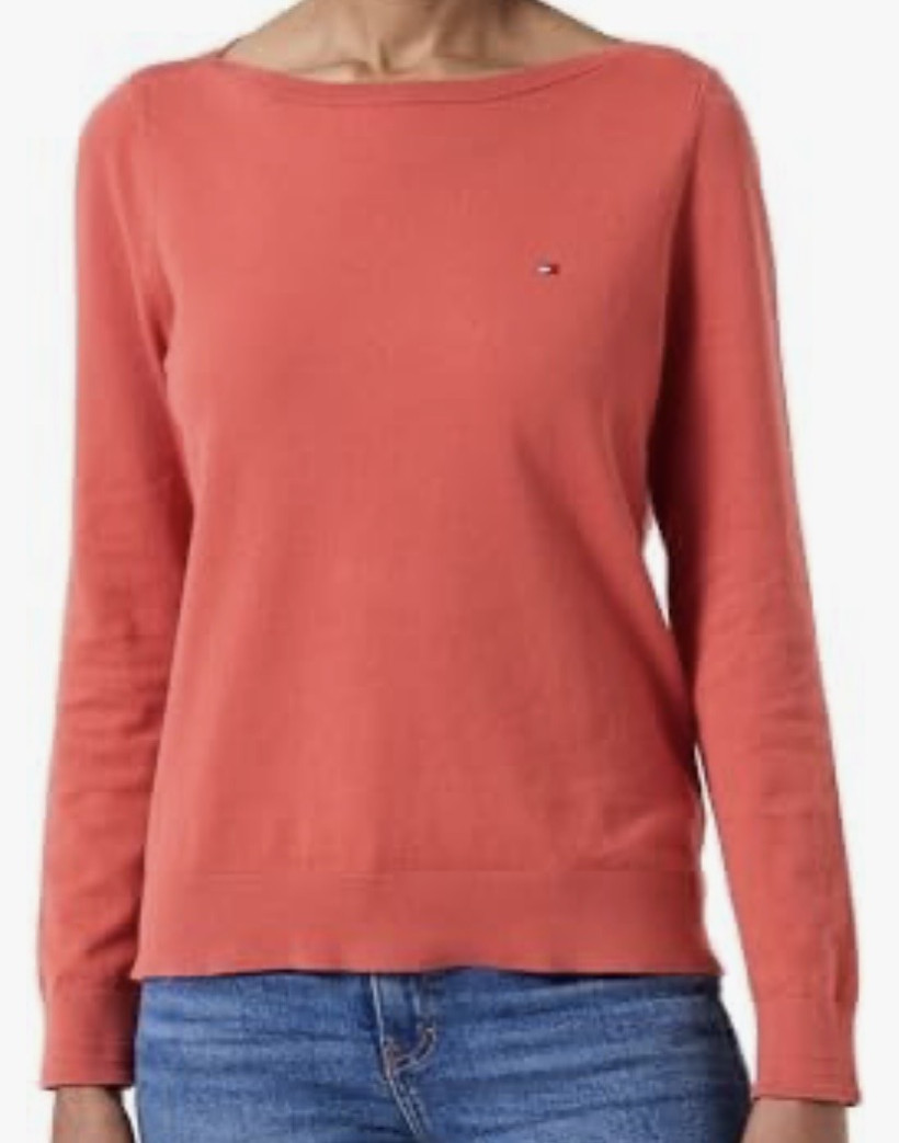 Sweter Tommy Hilfiger ceglasty 