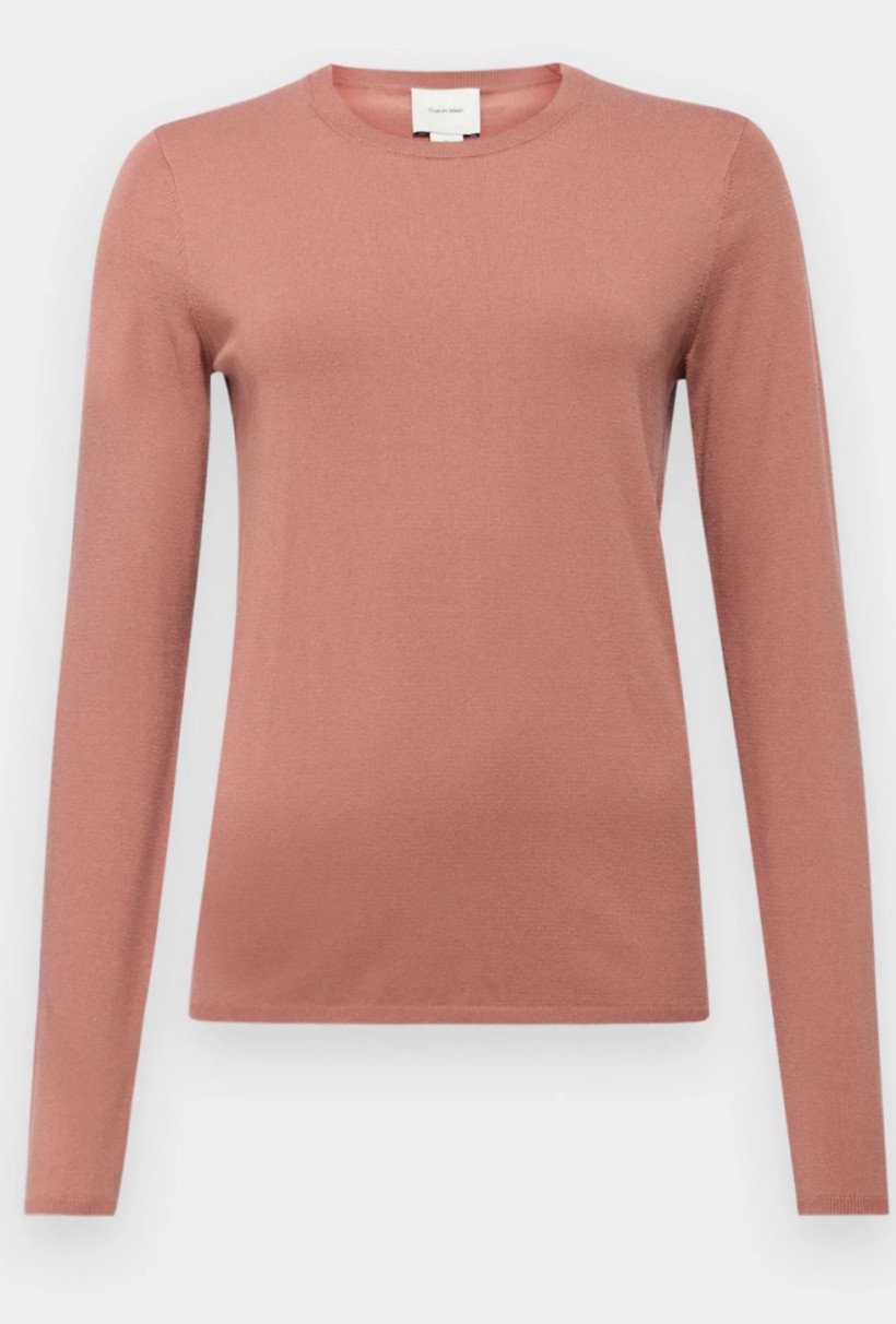 Sweter Calvin Klein łososiowy