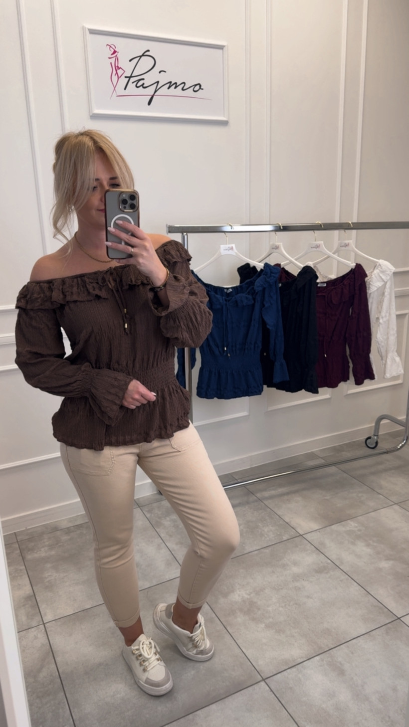 Bluzka hiszpanka marszczona 14253