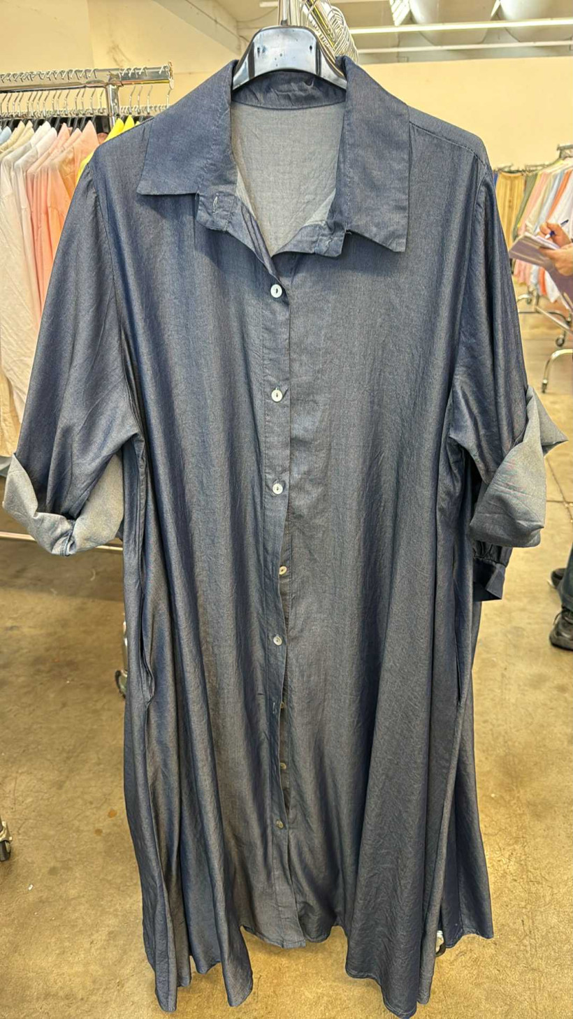 Italia nr 8 - Sukienka/Płaszczyk jednokolorowa, zapinana na guziki -7080