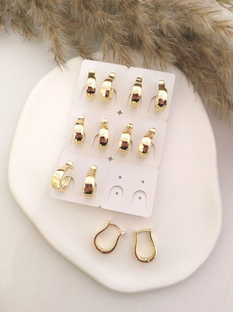 Kolczyki owalne gładkie