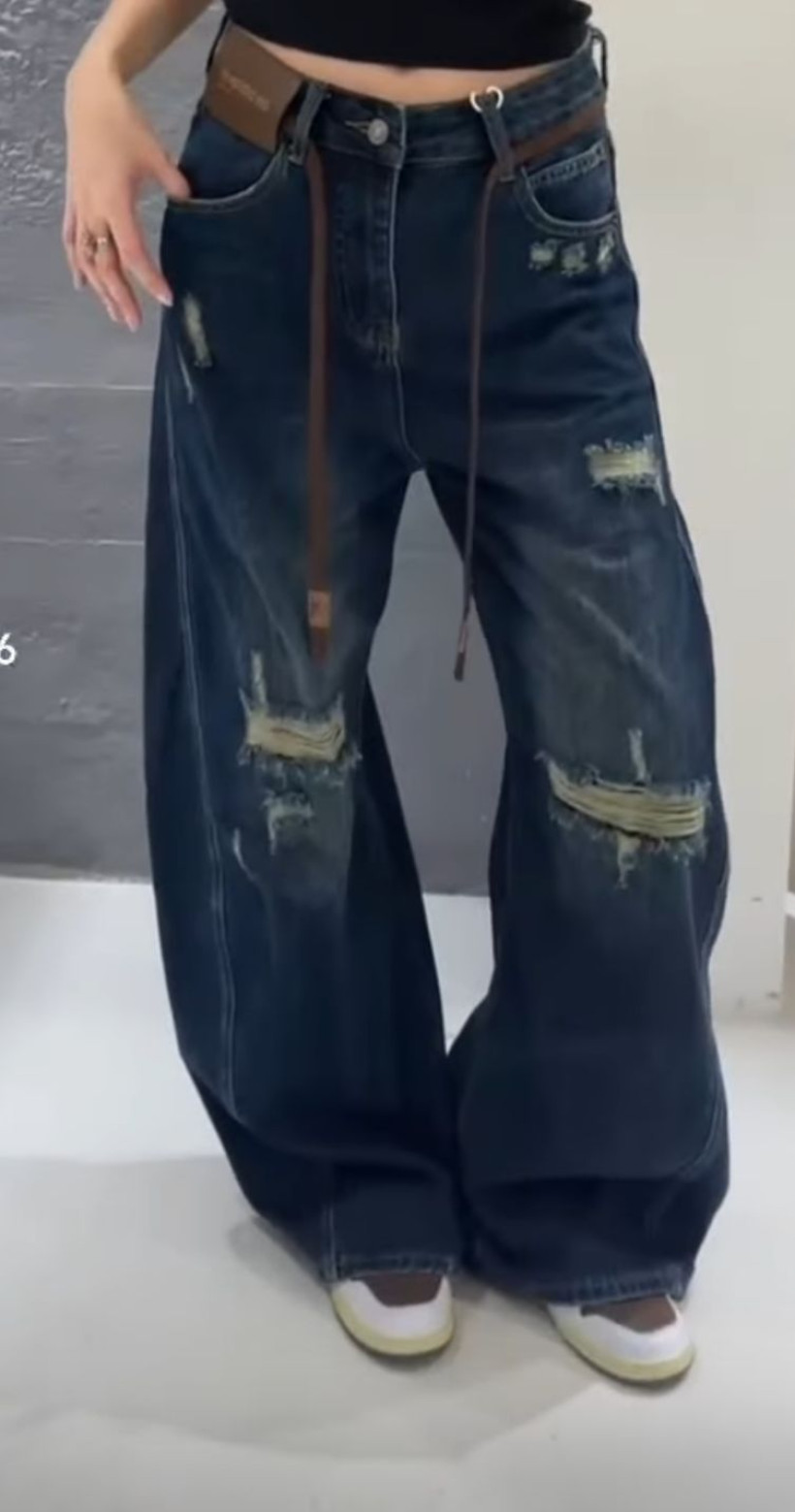 SPODNIE JEANS BANAN GRANAT NOBODY