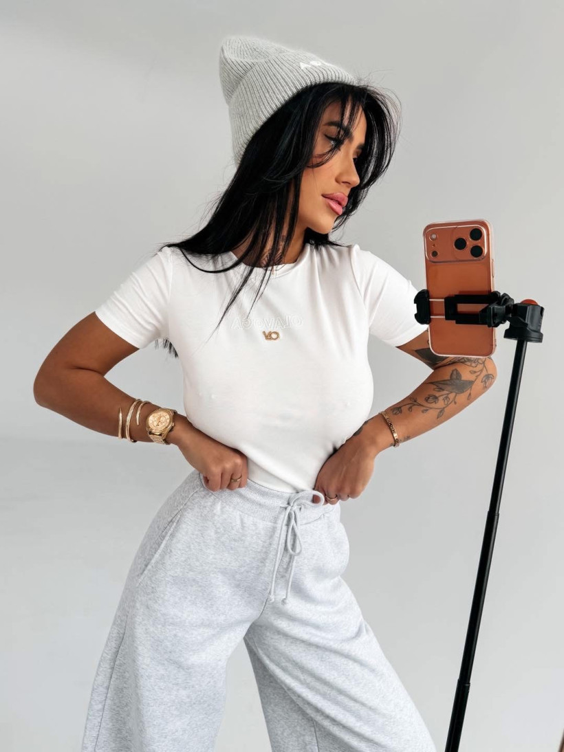 T-shirt damski  Ola Voga Siena - ecru 