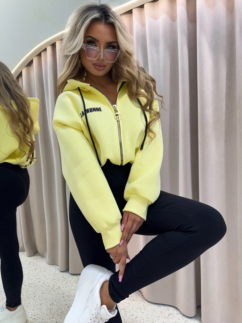 Bluza La Monne Zip - żółty