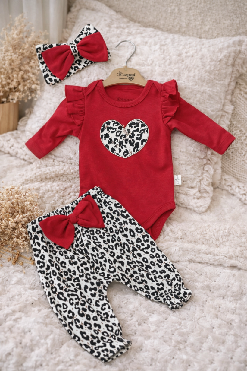 Komplet 3 - częściowy - body, spodnie, opaska