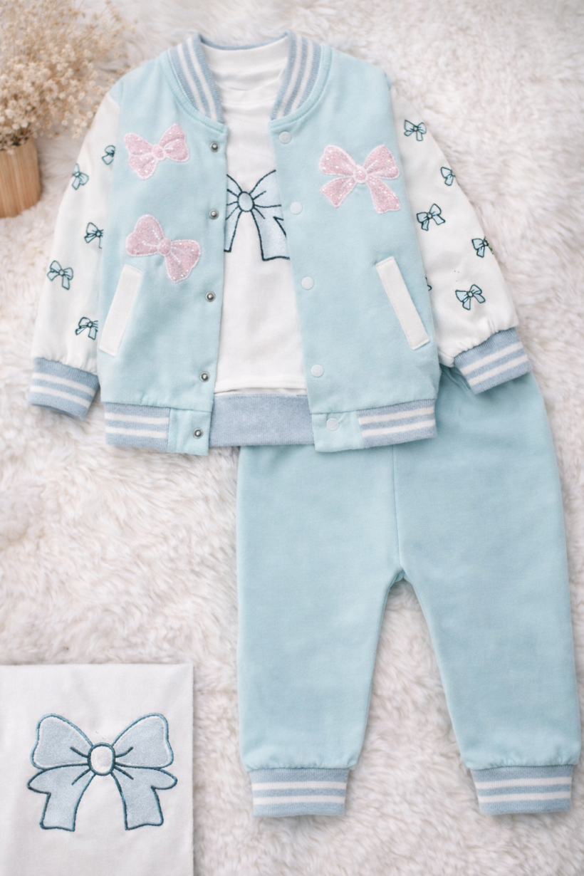 Komplet 3 częściowy - bluza, bluzka, spodnie