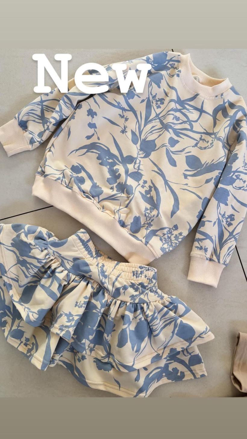 BLUZA NIEBIESKIE KWIATY IGOMILL