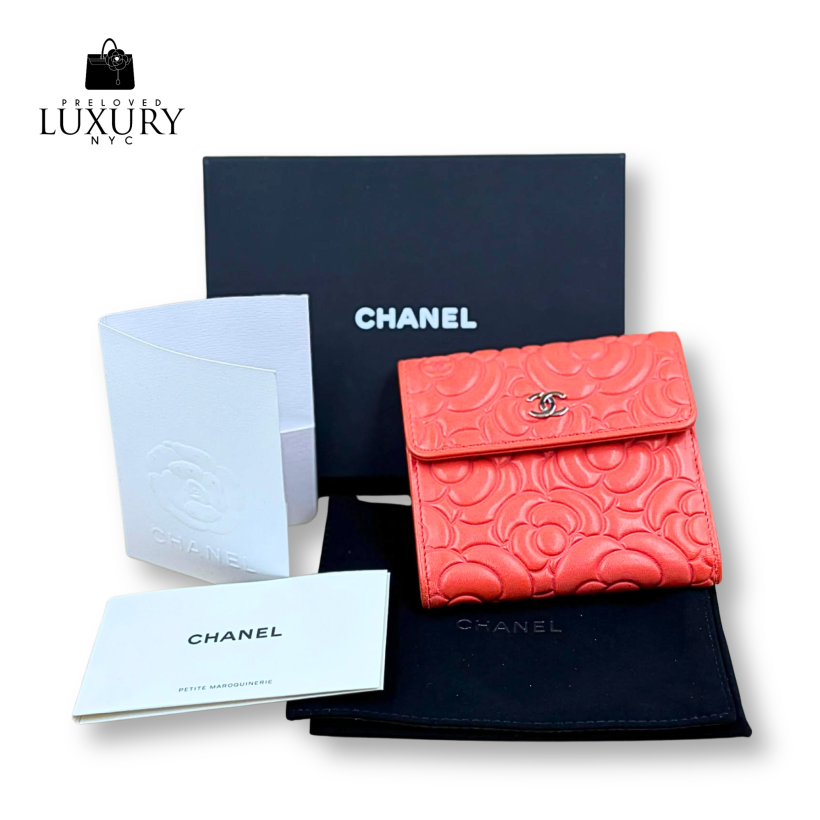 CHANEL Camellia Short Wallet