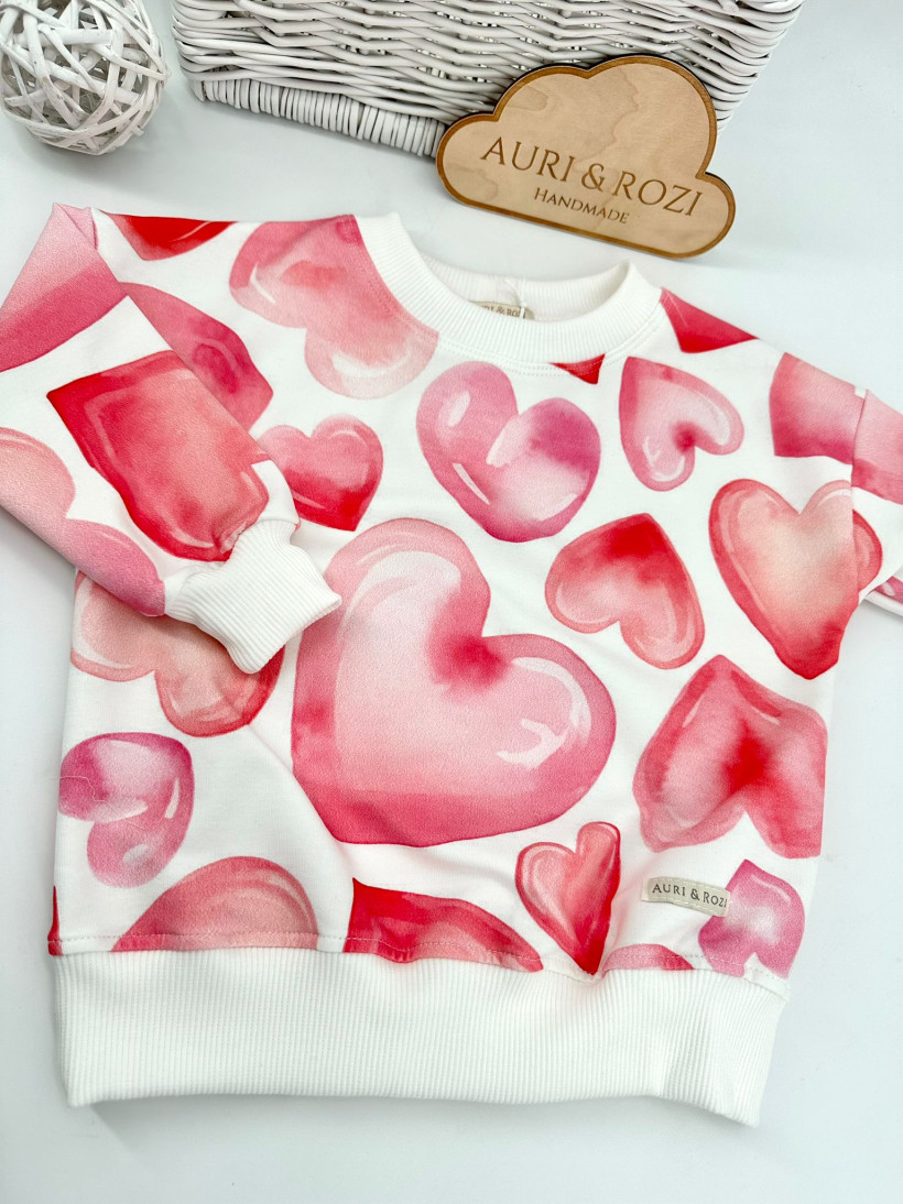 BLUZA AKWARELOWE SERCA  AURI&ROZI