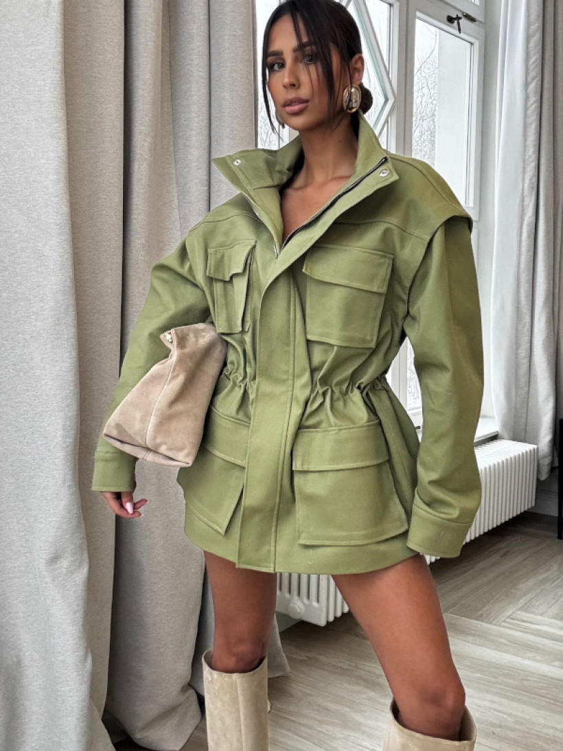 EM KURTKA-KAMIZELKA JEANSOWA 2w1 OLIWKA