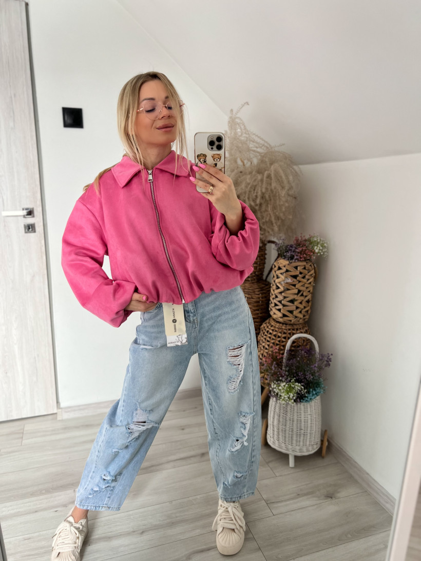 Bluza / kurtka BOMBERKA ZAMSZ-19161