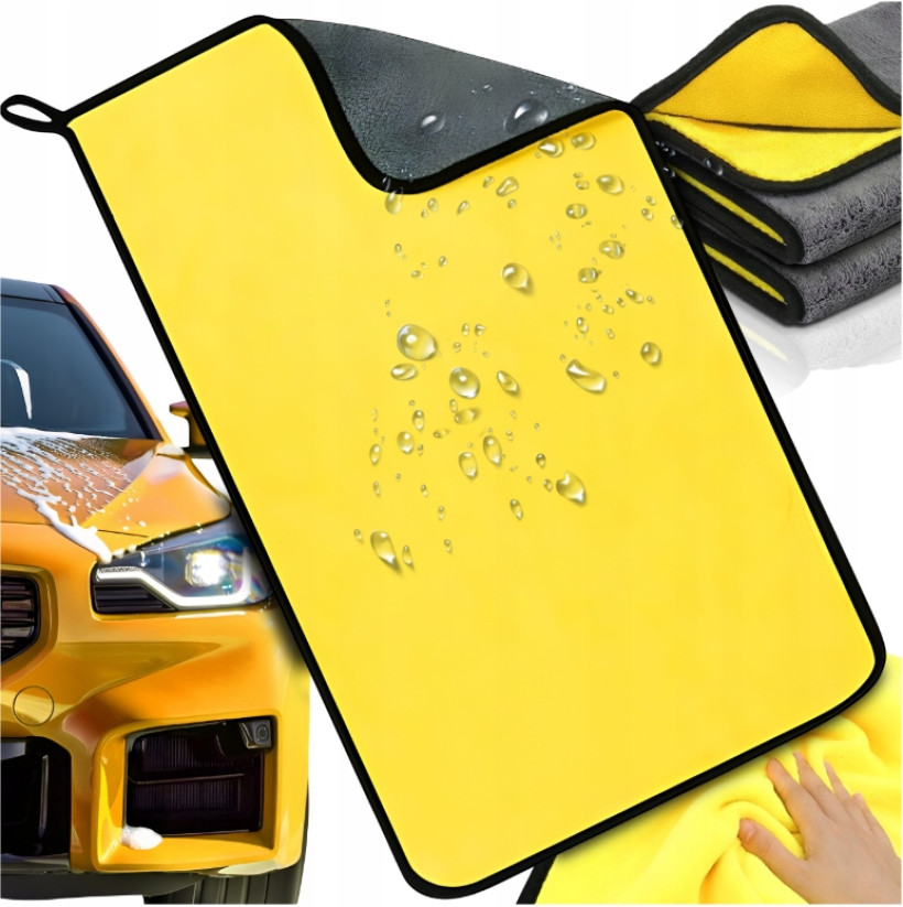 Ściereczka z mikrofibry 30x30 cm – do sprzątania, osuszania i polerowania 5 szt żółta