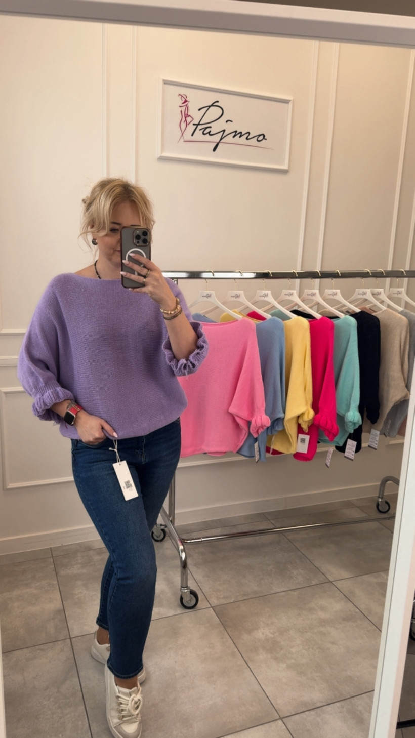 Sweter rękaw z falbankami 14338