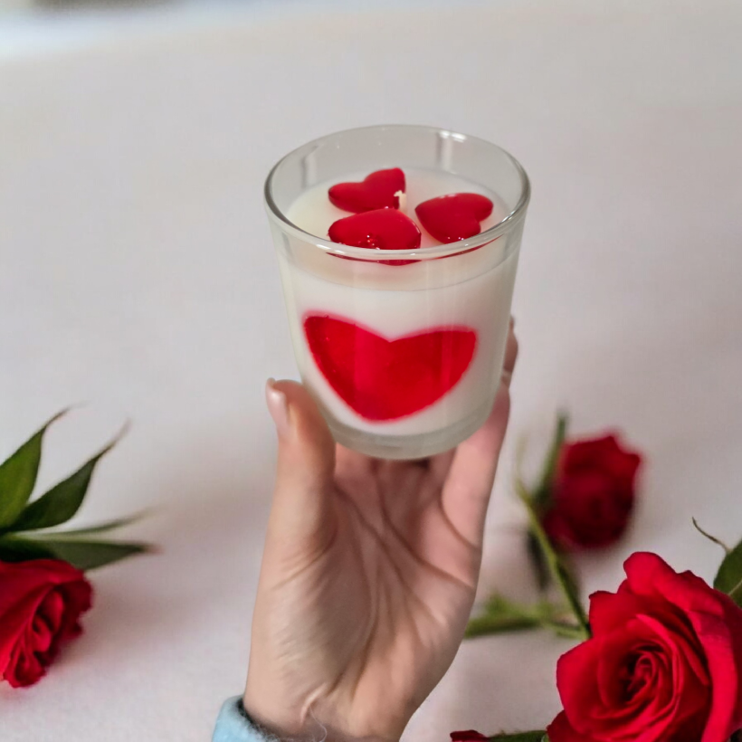 Świeca sojowa serca 