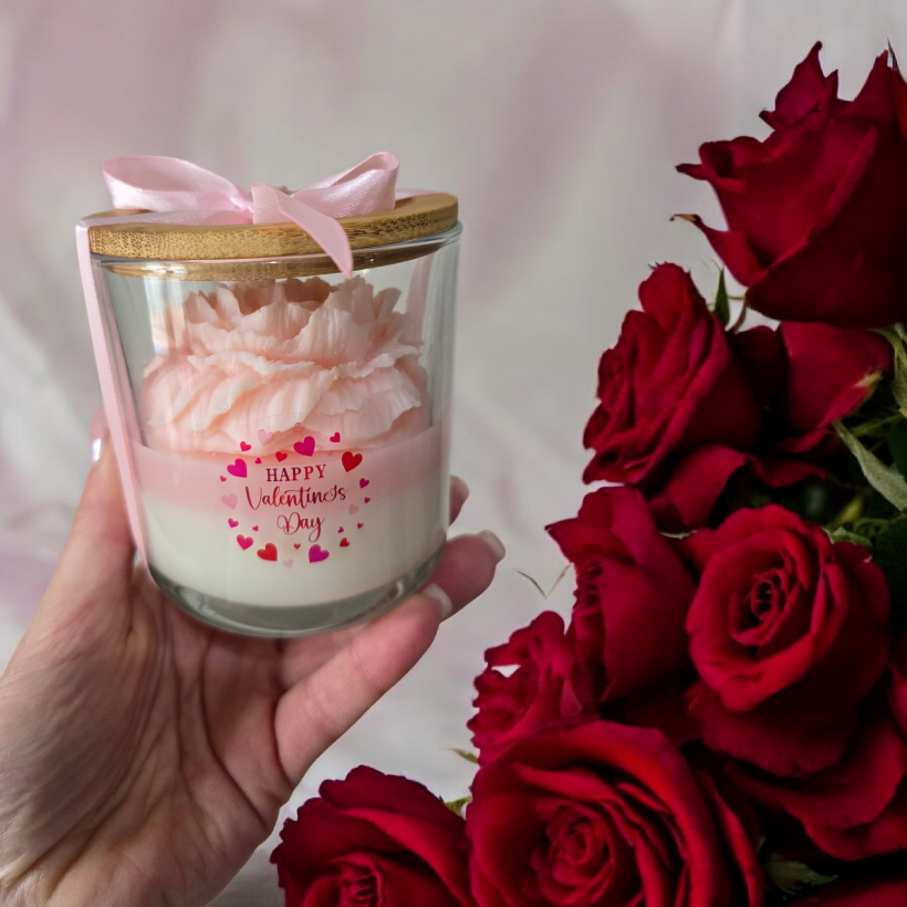 Świeca sojowa zakochana piwonia