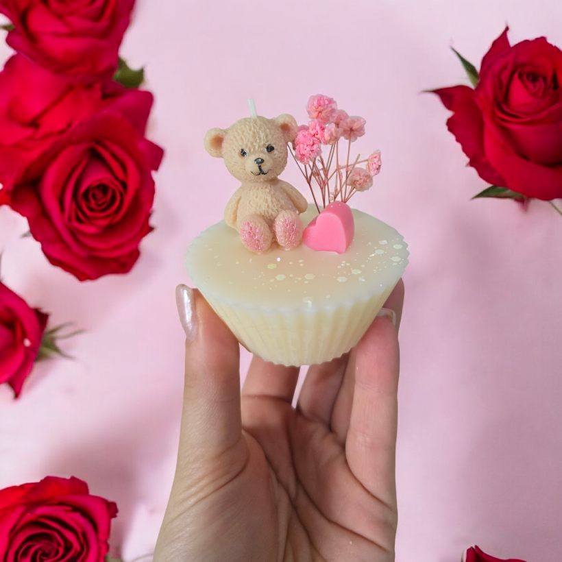 Świeca sojowa zakochany miś