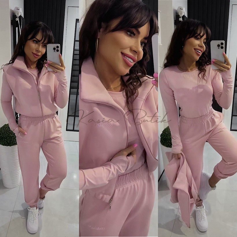 Komplet Bawełniany 3w1 Bugdalova Brudny Róż