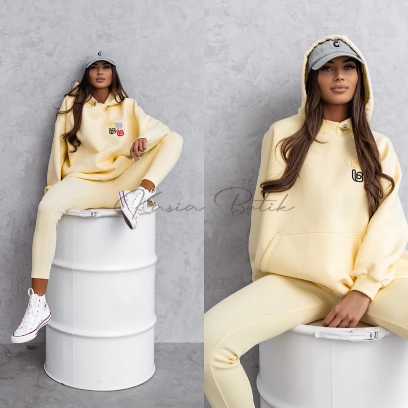 Komplet Bawełniany Rarity Bananowy