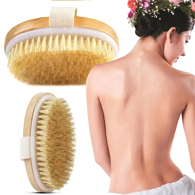 Szczotka do Masażu Ciała Skóry Peeling 2w1 na Sucho i Mokro Antycellulitowa