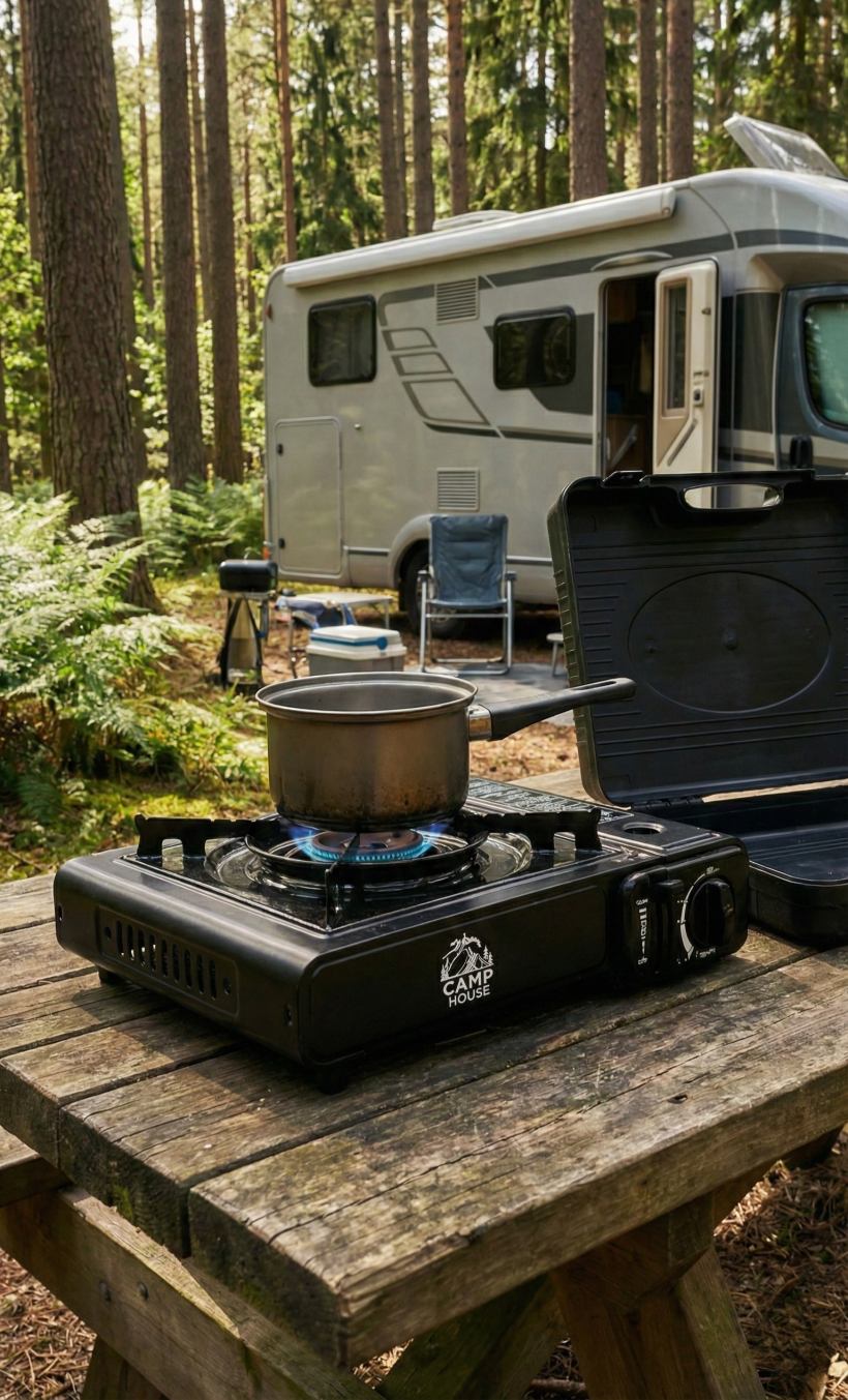 KUCHENKA GAZOWA TURYSTYCZNA 2W1  2500W CAMP HOUSE