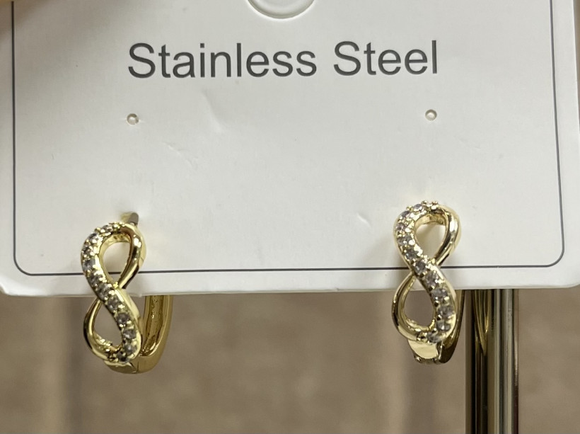 ÓSEMKA - biżuteria stal nierdzewna kolczyki znak nieskończoności