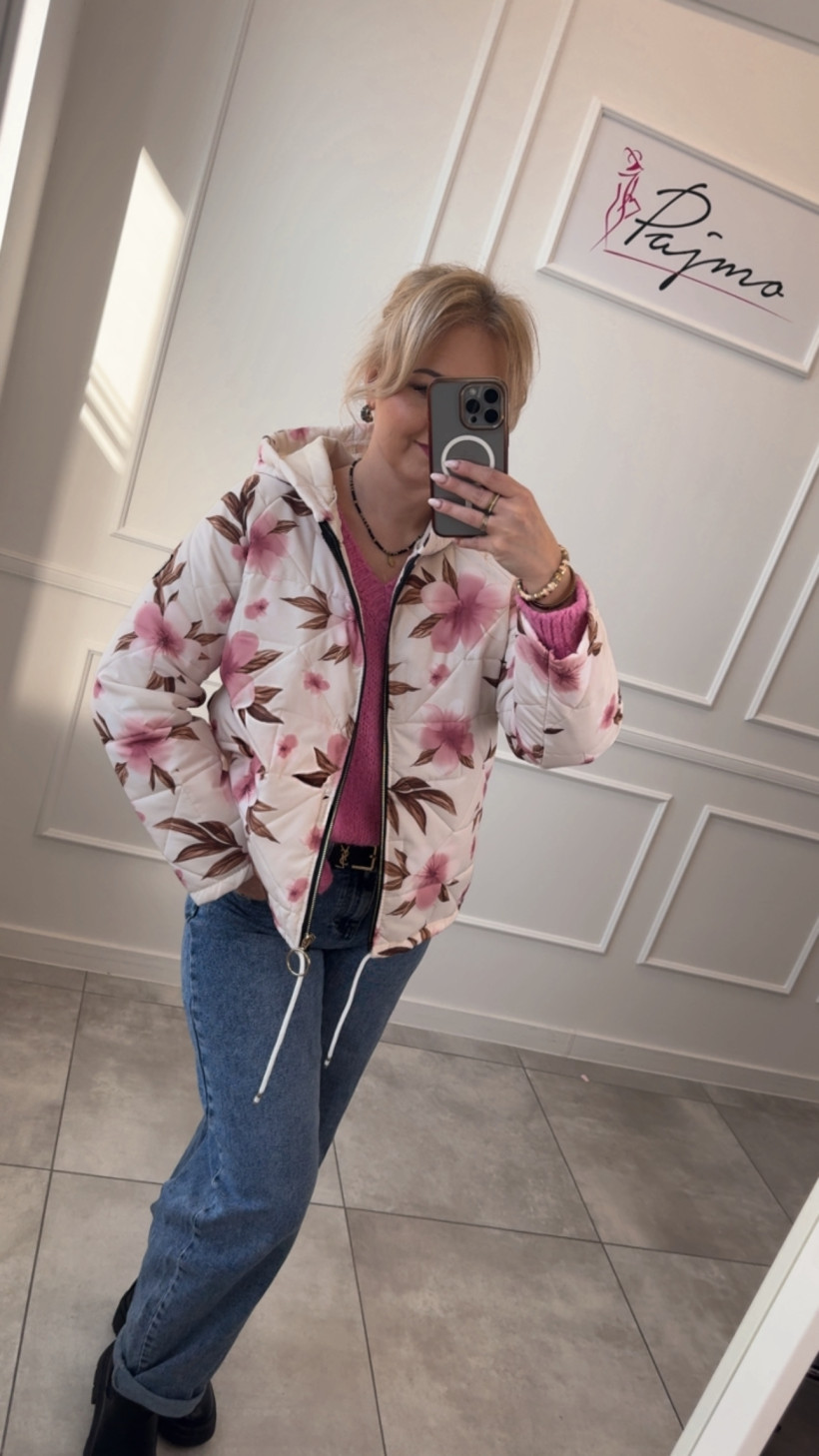 Kurtka pikowana kwiaty 13197