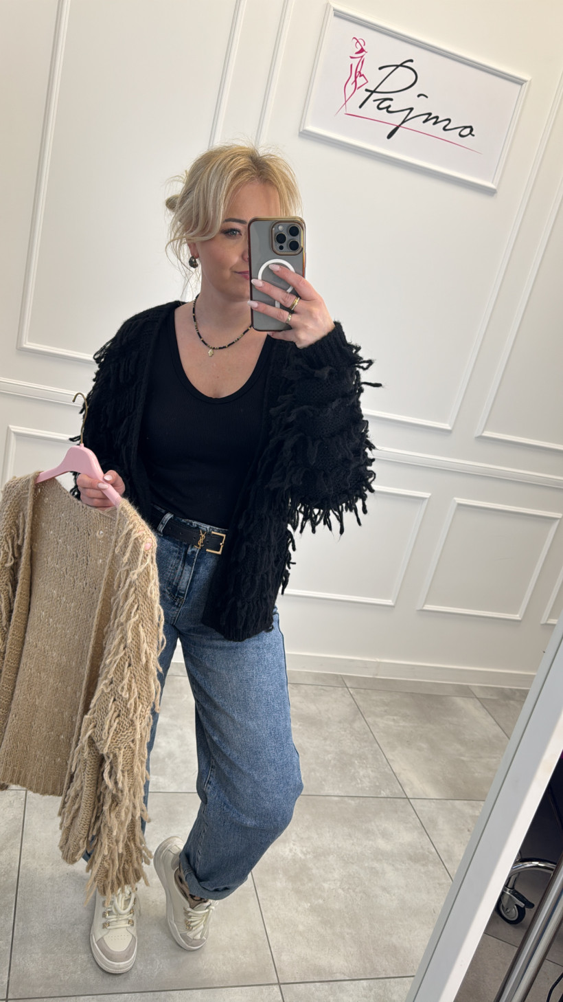 Narzutka frędzle krótka 13194