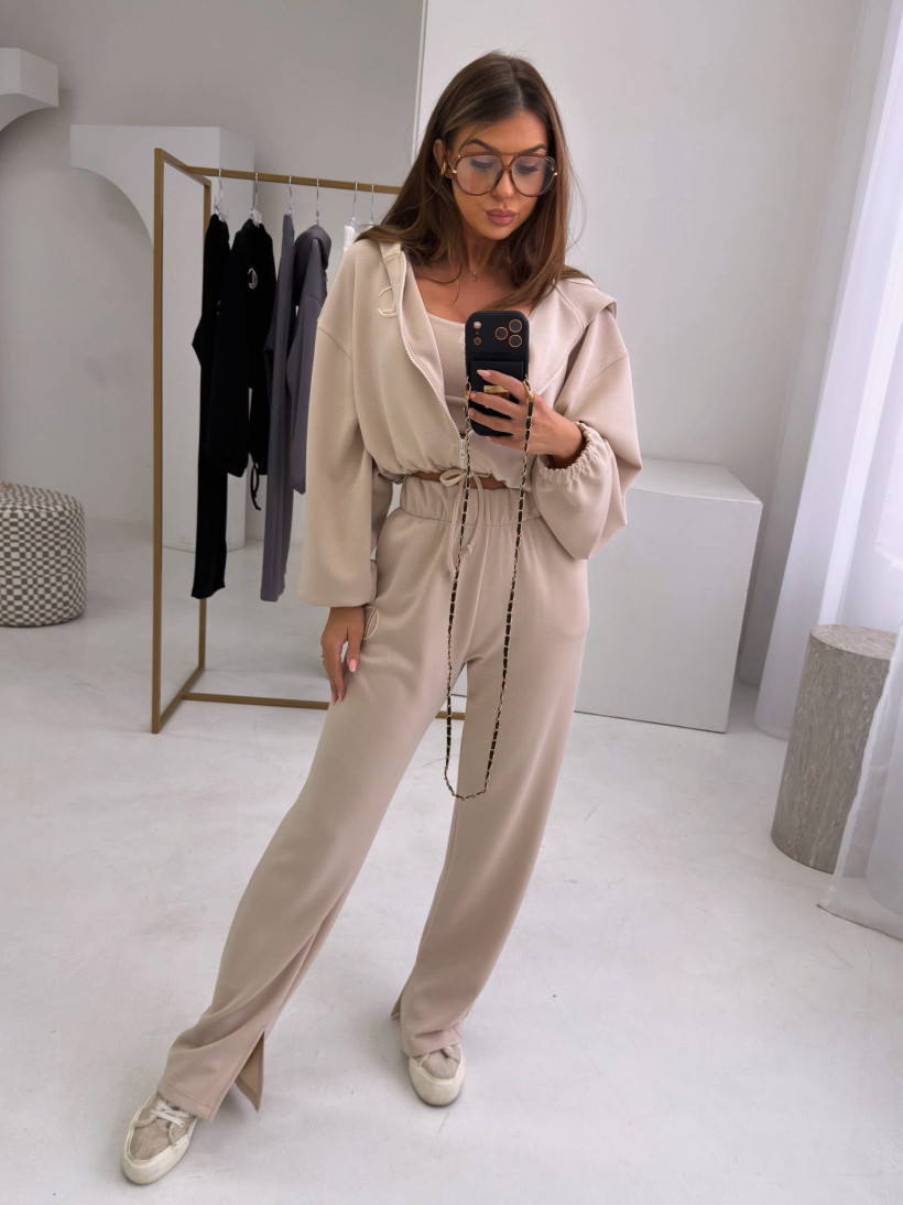 Komplet  La Coca Muse - beżowy 