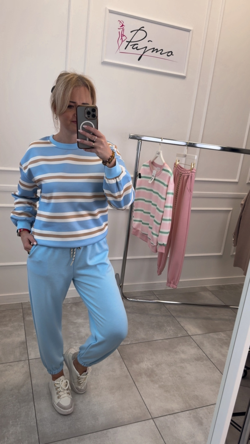 Komplet pastelowy pasy 14356