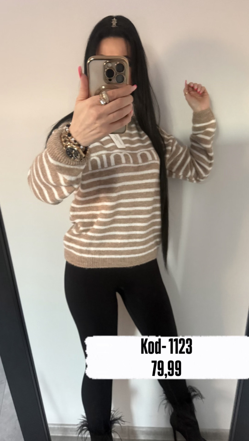 Sweter 1123 MinMin w paski