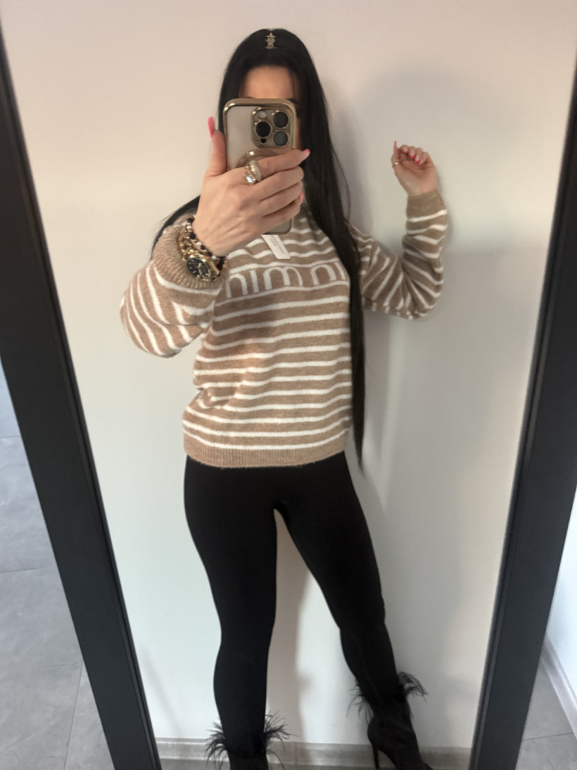 Sweter 1123 MinMin w paski