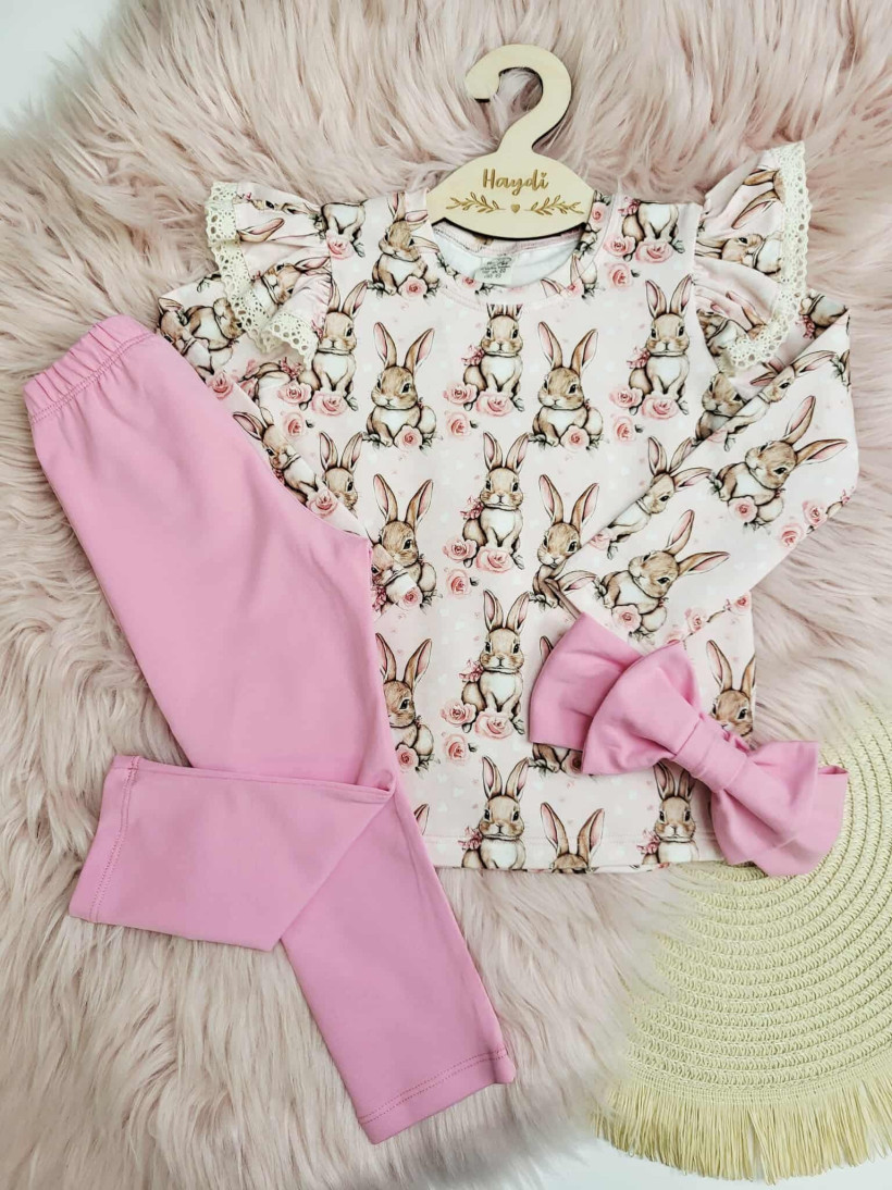 BODY (86)/BLUZKA (92-134)  KRÓLICZKI NA PUDRZE HAYDI