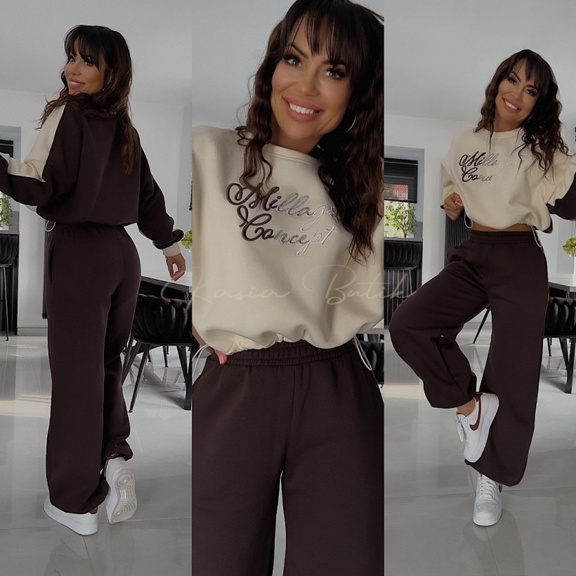 Komplet Bawełniany Millagro Concept Czekoladowo-Kokosowy