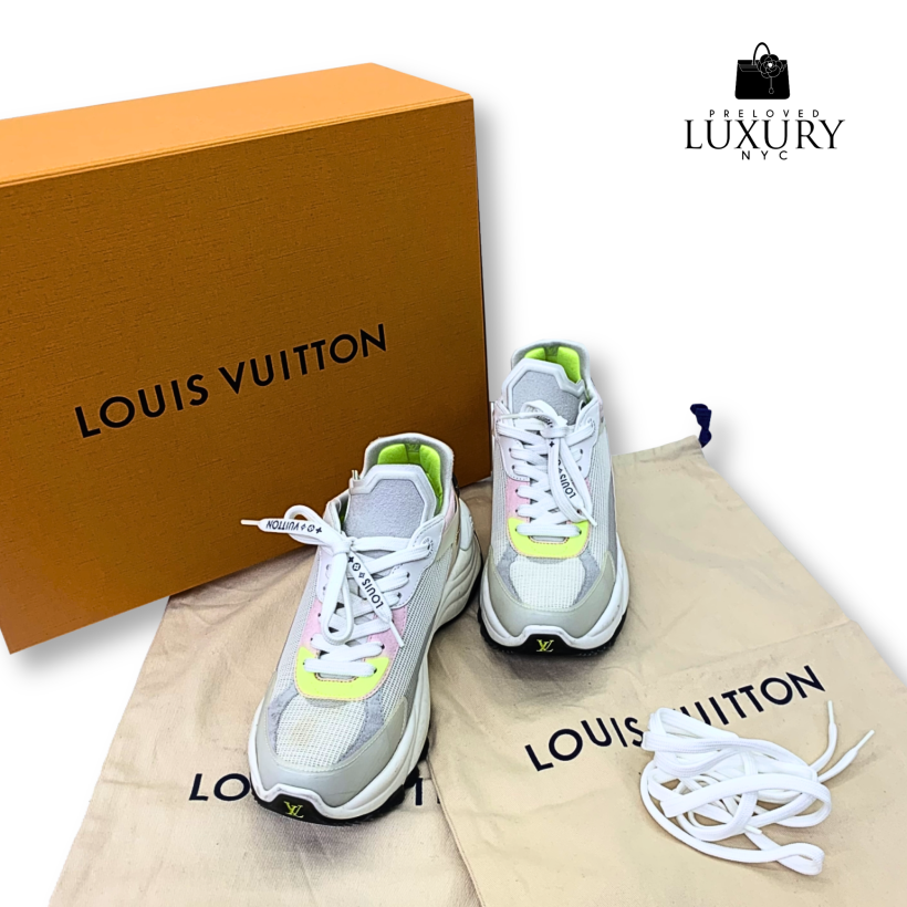 LOUIS VUITTON 1A9H65 Grey Run 55 Sneakers Size 35.5