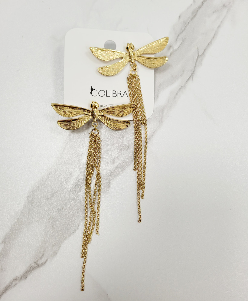 Kolczyki ważki COLIBRA CL25  z łańcuszkiem 