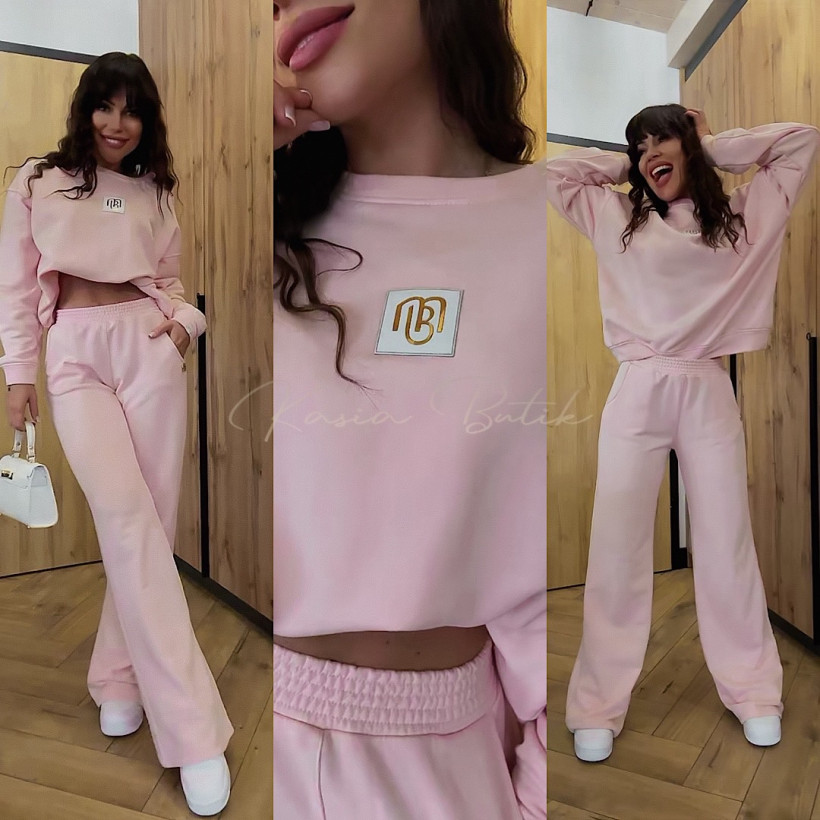 Komplet Bawełniany Luxure Marbi Pudrowy