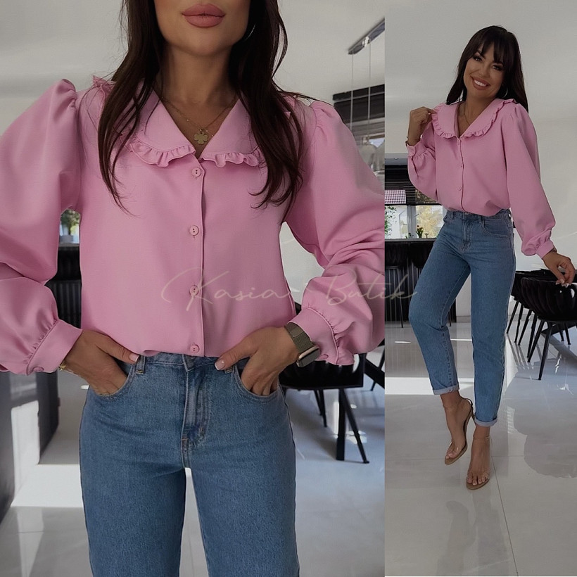 Koszula Wiskozowa Elizabeth Cukierkowy Róż