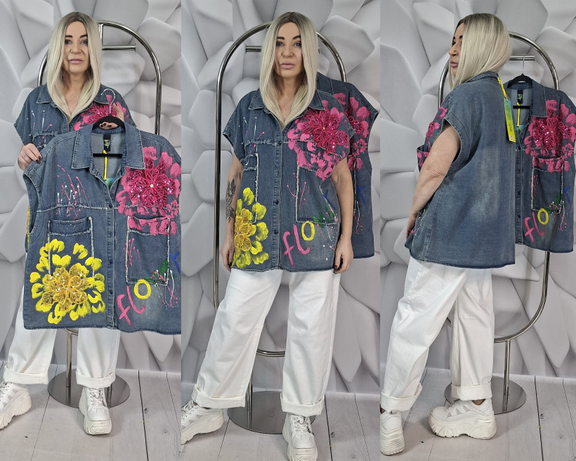 KAMIZELKA  JEANSOWA CALLINA  21053 RB7 