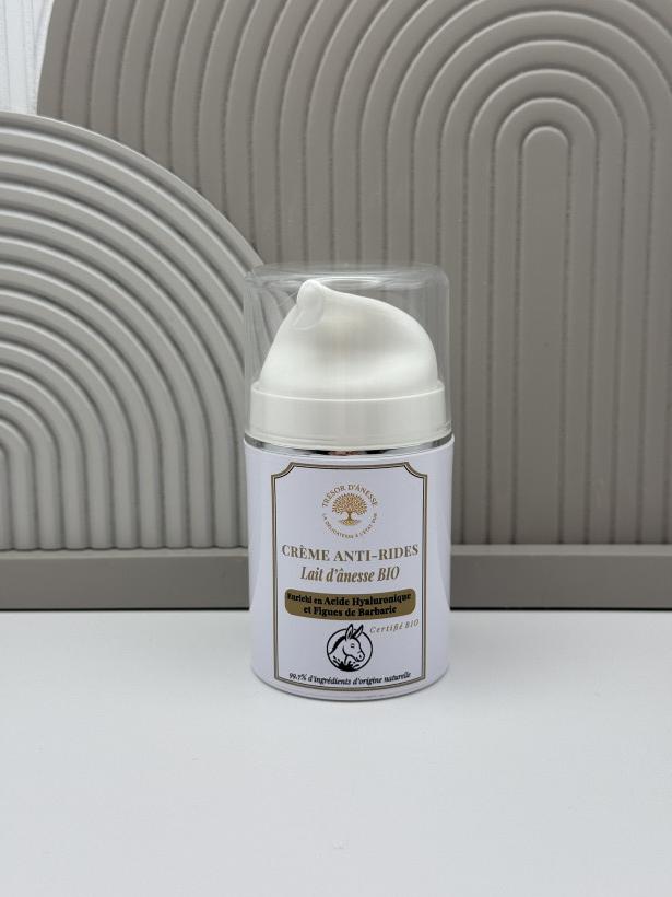 Crème anti rides au lait d’ânesse bio 