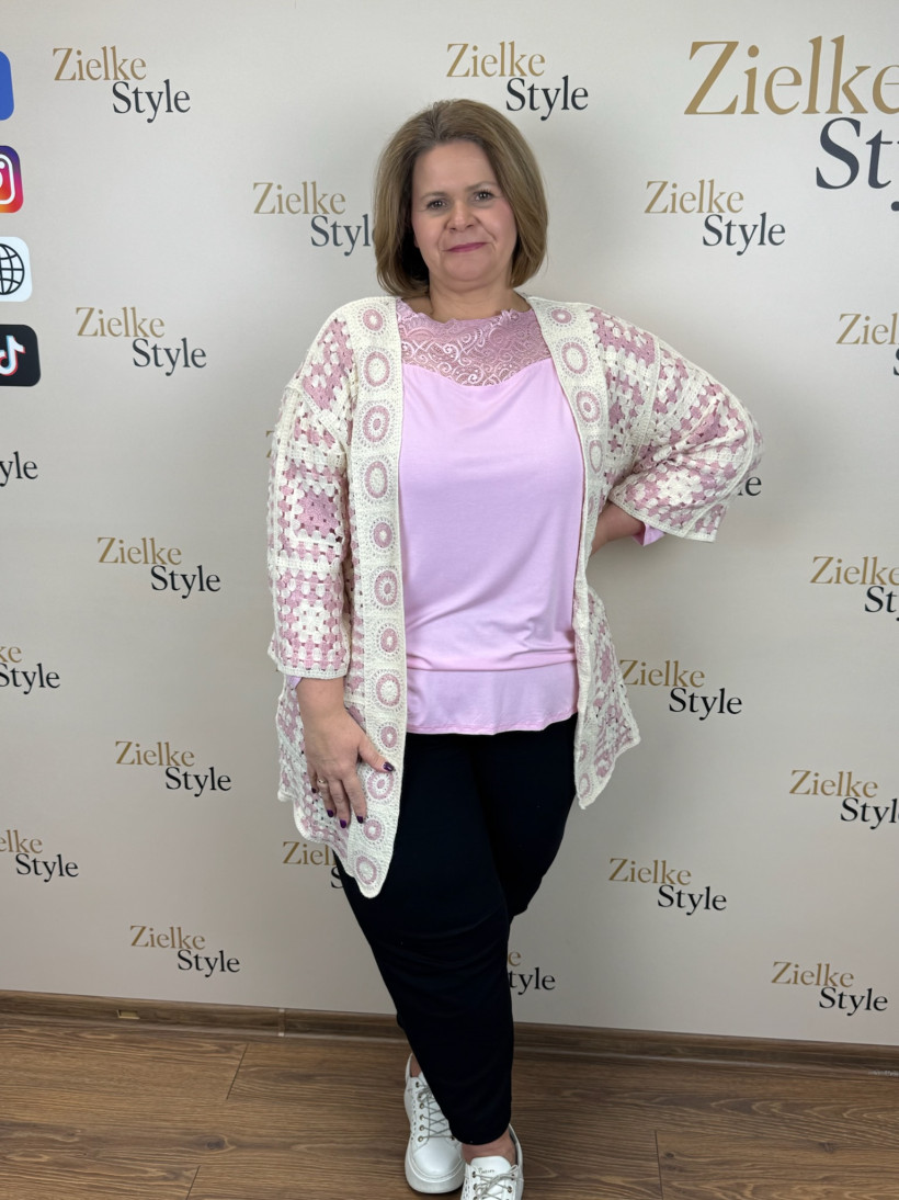 Italia nr 8 - Narzutka patchworkowa - 68036 - pudrowy róż