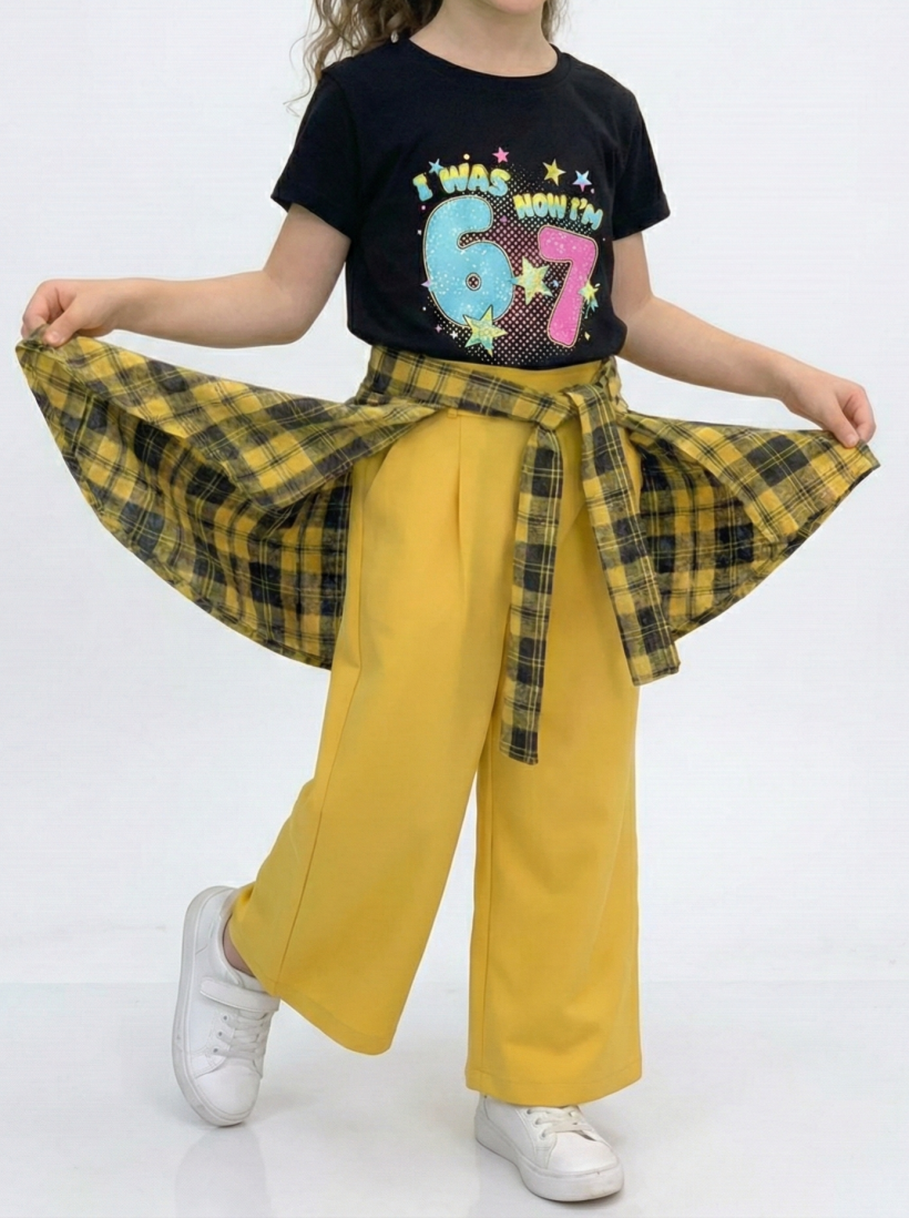 Spodnie koszula żółty