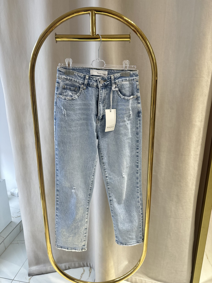 QH SPODNIE JASNY JEANS MOM FIT