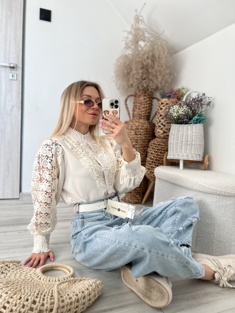 Koszula-rękaw ażurowy FMC127FF#