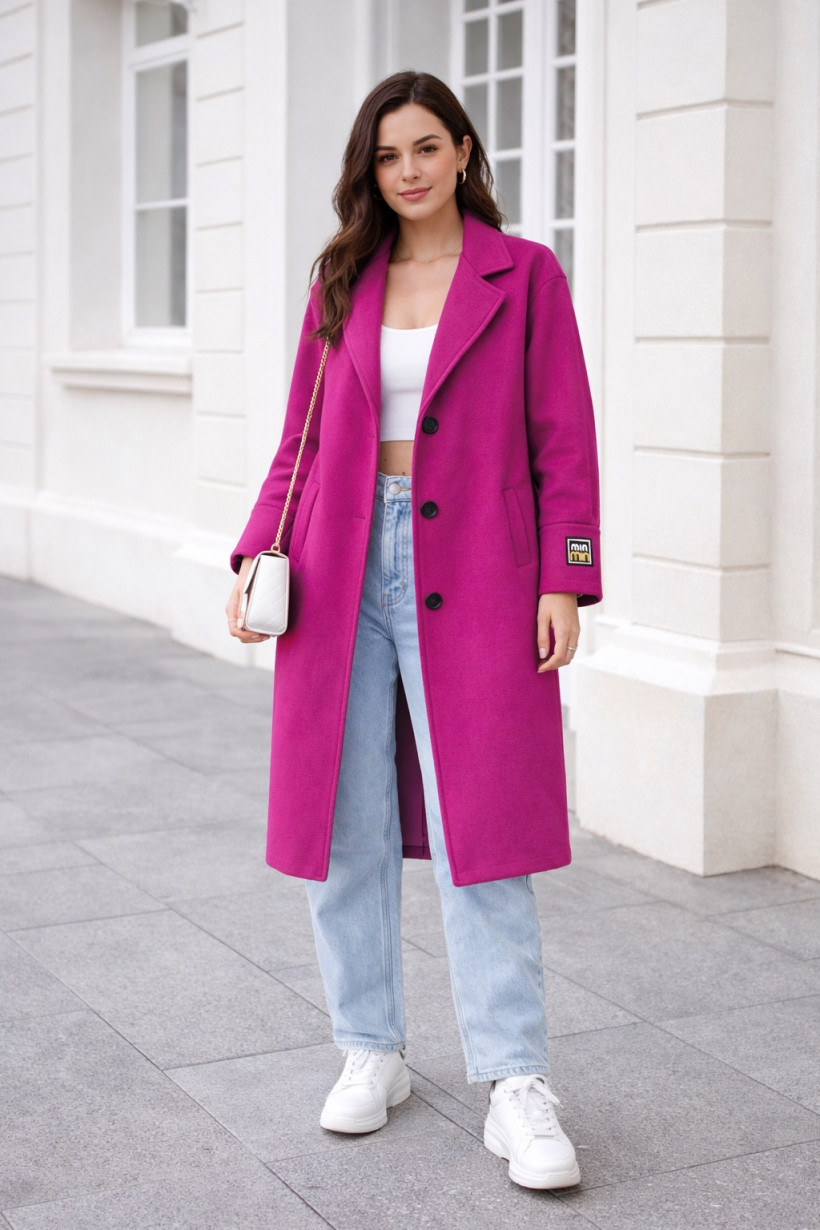 Płaszcz fuksja 