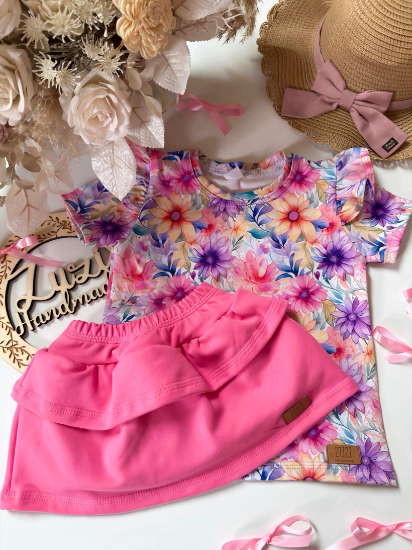 SPÓDNICO-SPODENKI RÓŻOWE ZUZI HANDMADE