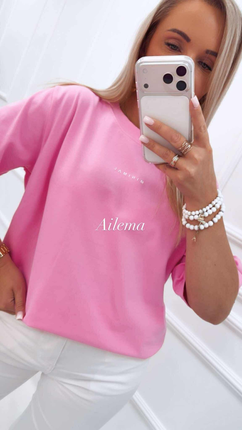 Koszulka Bocca okrągły dekolt KS29 napis minimal