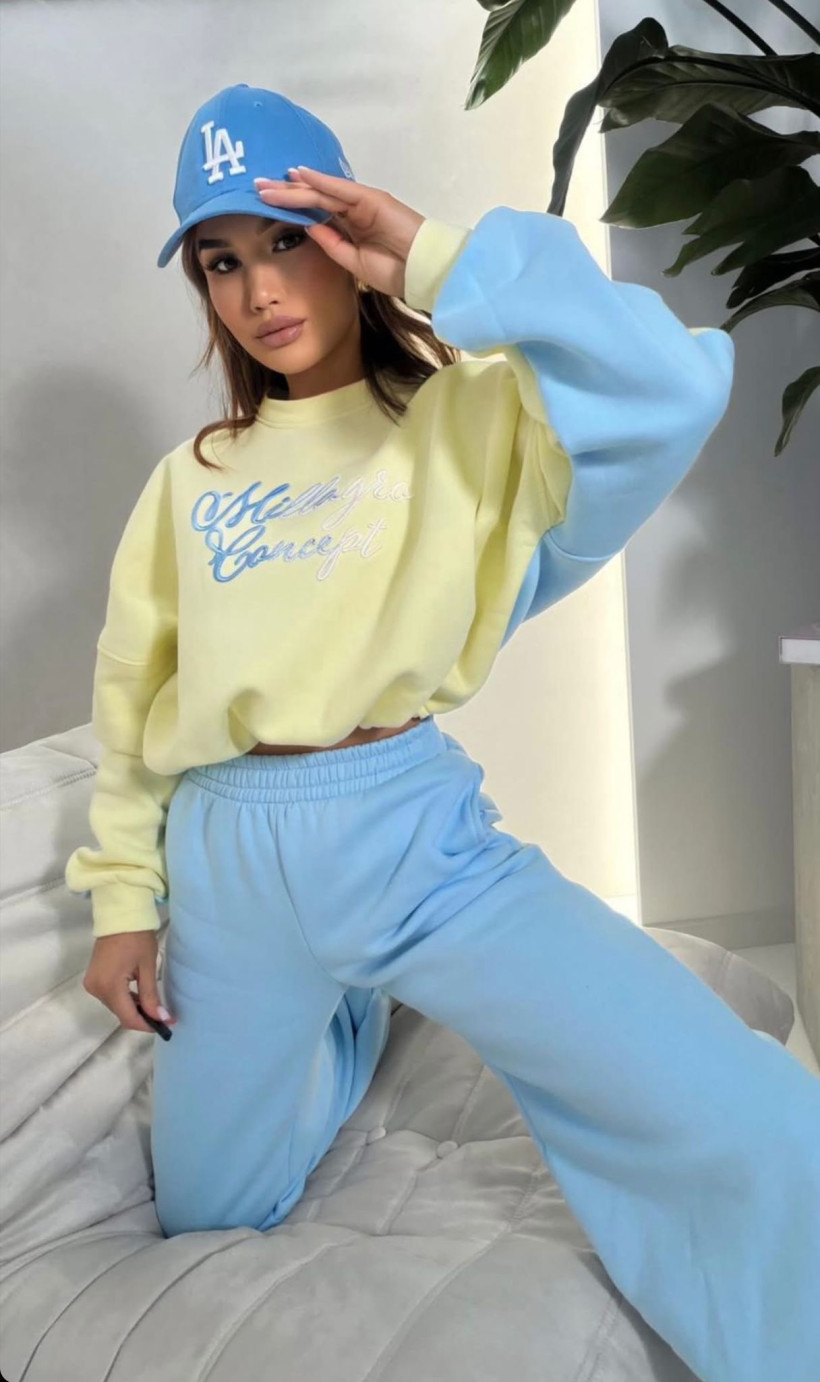 Dres cytryna -błękit