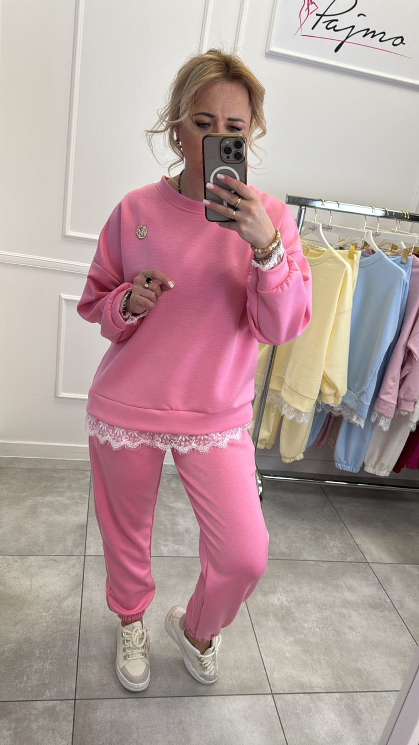 Komplet dresowy z koronką 14384