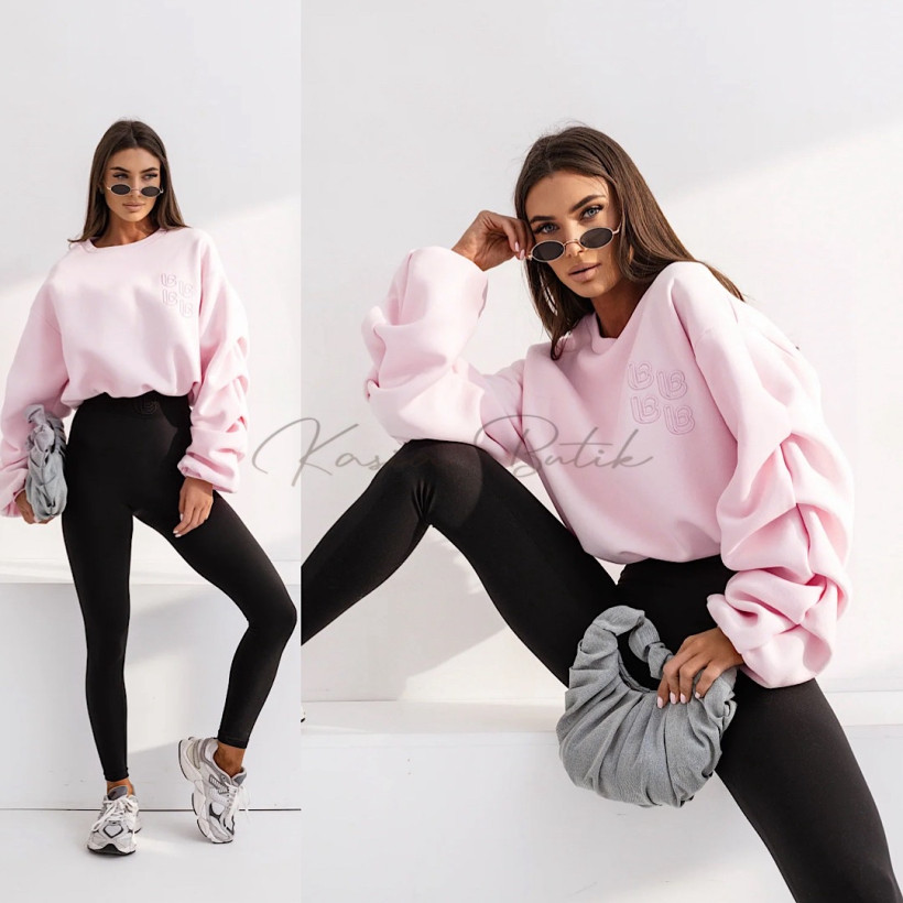 Bluza Bawełniana Remy Pudrowa